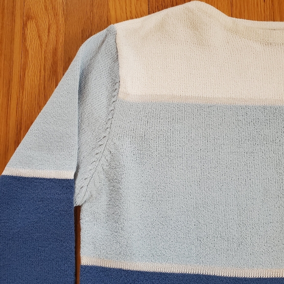 Vintage Sweater Blue White - Picture 3 of 8